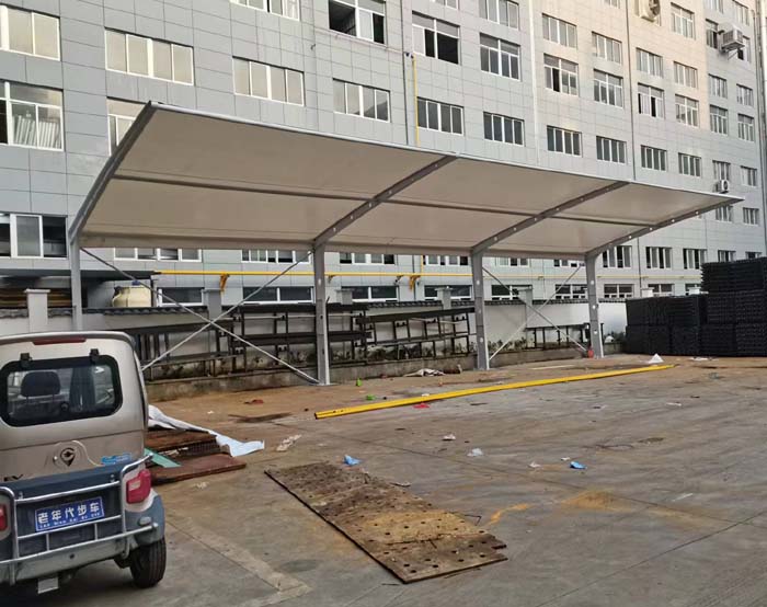 湖州膜結構車棚施工